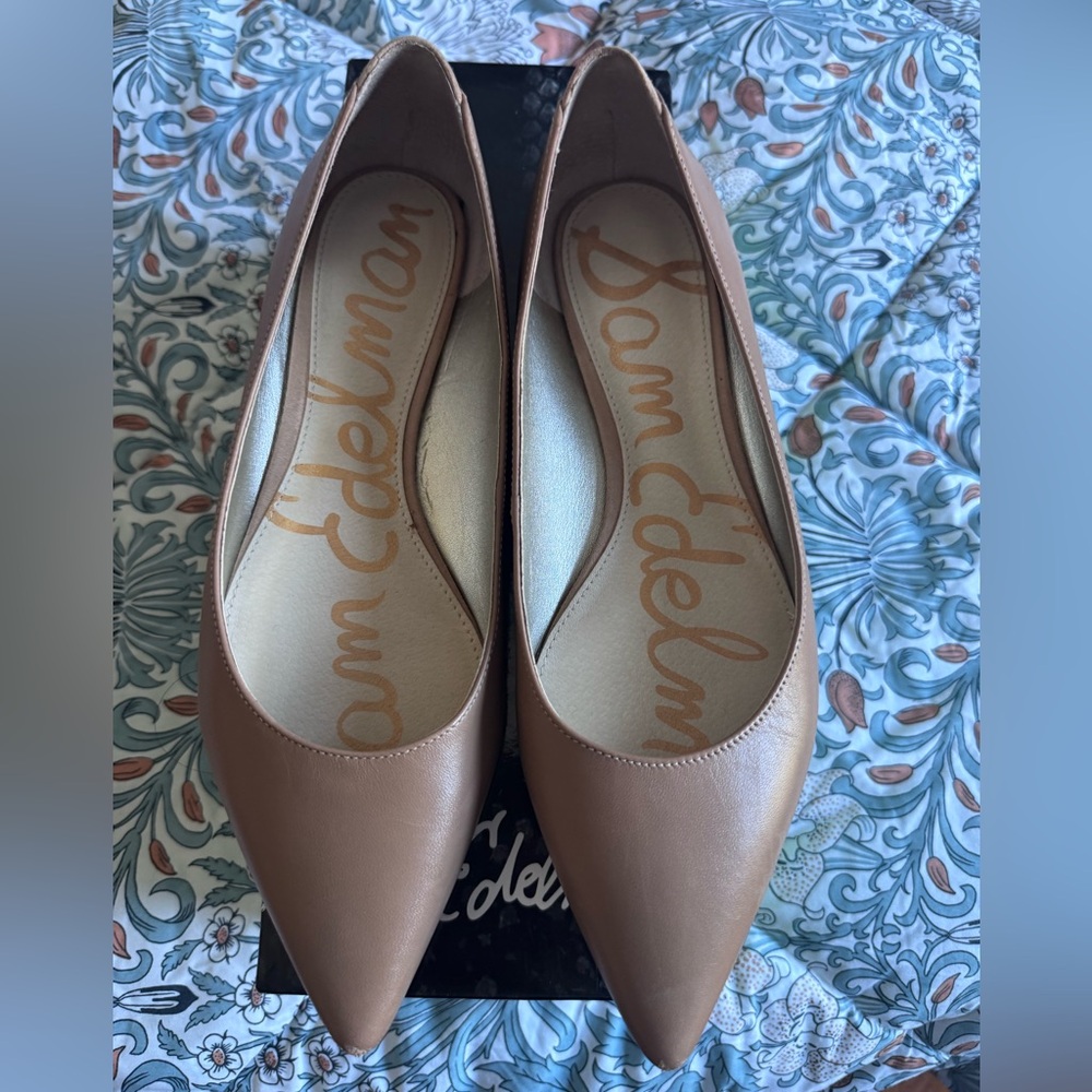 Sam Edelman Flat pointed beige shoes used size 8m